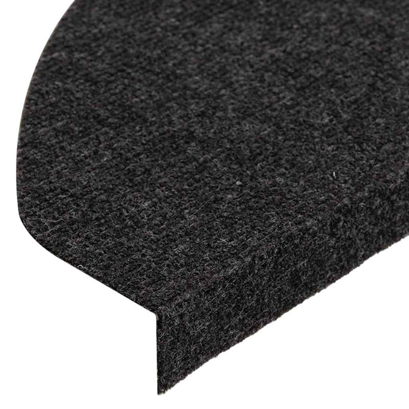 Covorașe scară autoadezive 30 buc Negru 65x22,5x3,5 cm