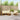 Set de canapele de exterior 6 buc. Natural și Crem