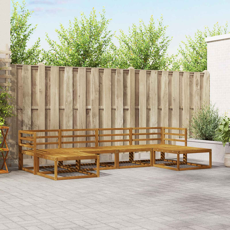 Set de canapele de exterior 6 buc. natural Lemn Solid de Acacia