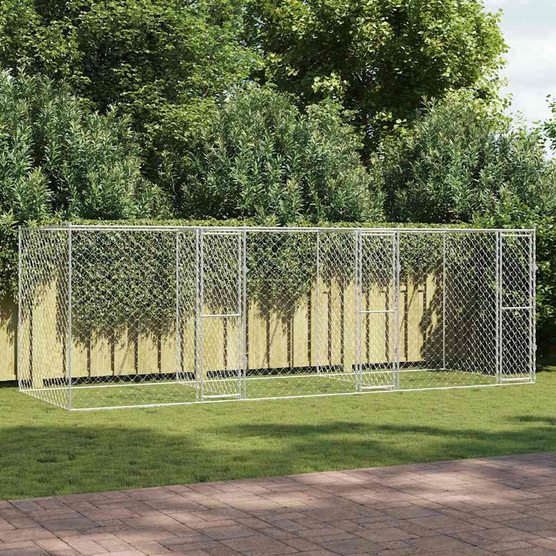 Cușcă pentru câine Argintiu 600 x 200 x 200 cm Oțel Galvanizat