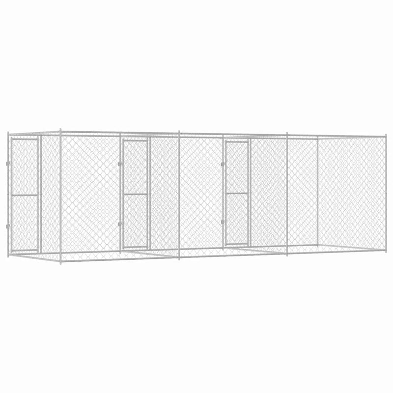 Cușcă pentru câine Argintiu 600 x 200 x 200 cm Oțel Galvanizat