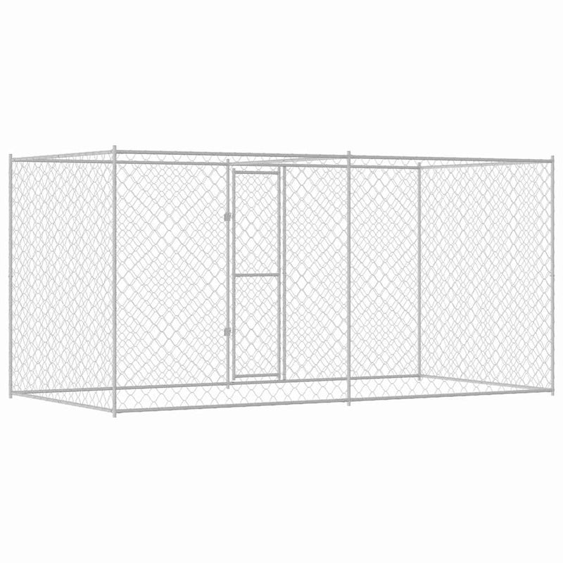 Cușcă pentru câine Argintiu 400 x 200 x 200 cm Oțel Galvanizat