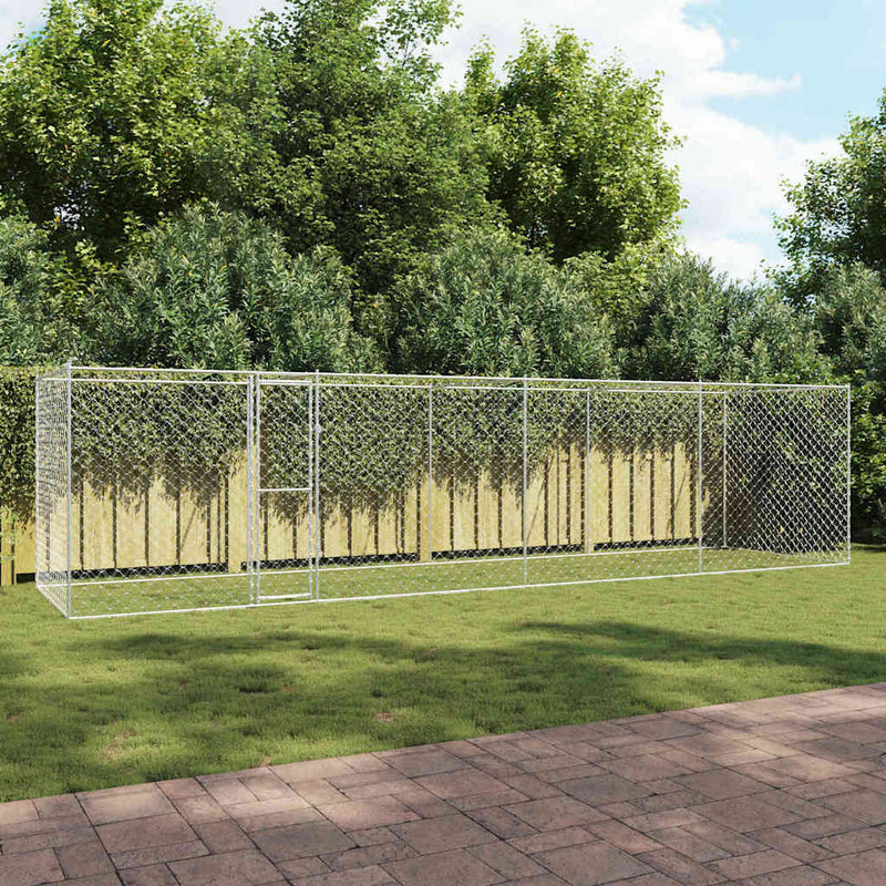 Cușcă pentru câine Argintiu 800 x 200 x 200 cm Oțel Galvanizat