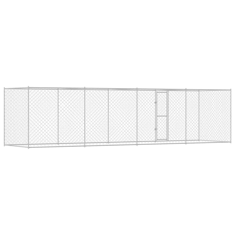 Cușcă pentru câine Argintiu 800 x 200 x 200 cm Oțel Galvanizat