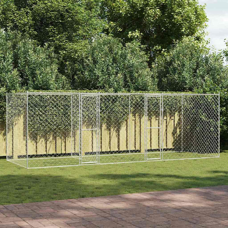 Cușcă pentru câine Argintiu 600 x 200 x 200 cm Oțel Galvanizat