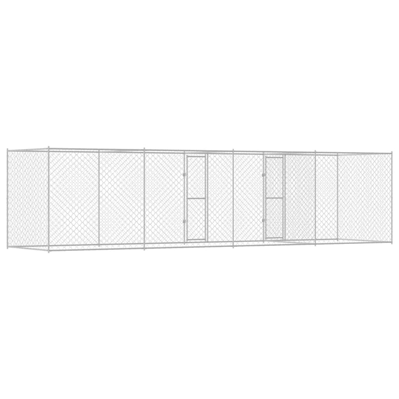 Cușcă pentru câine Argintiu 800 x 200 x 200 cm Oțel Galvanizat