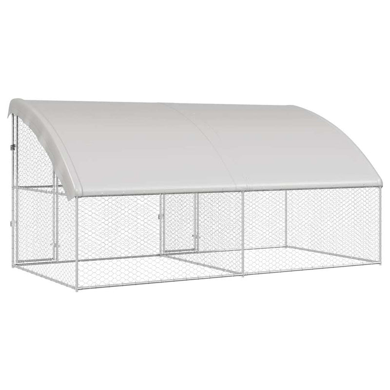 Cușcă pentru câini 2 buc. Argintiu 4 x 2 x 2 m Oțel galvanizat