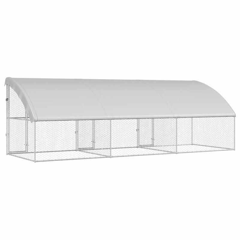 Cușcă pentru câini 3 buc. Argintiu 6 x 2 x 2 m Oțel galvanizat