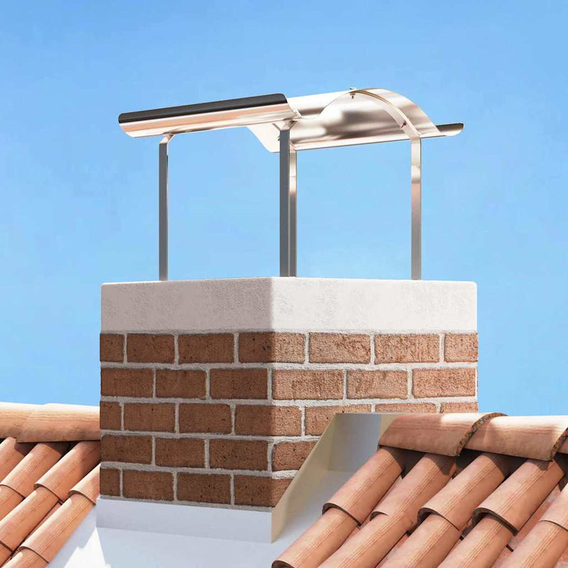Capac pentru Șemineu Argintiu 59,5 x 50 x 36,5 cm
