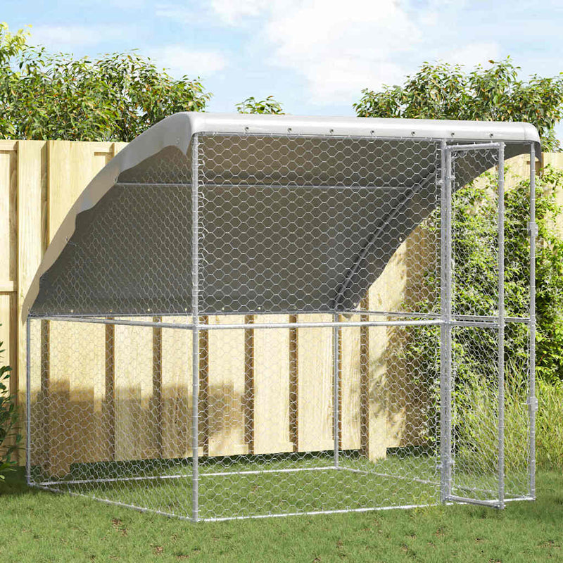 Cușcă pentru câini Argintiu 2 x 2 x 2 m Oțel galvanizat