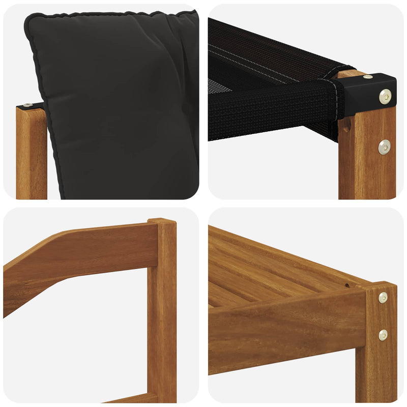 Set de canapele de exterior 8 buc. Natural și Negru