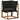 Set de canapele de exterior 9 buc. Natural și Negru