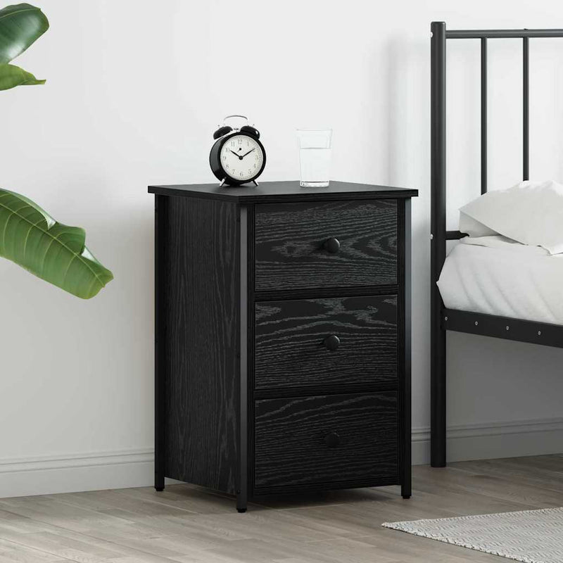 Dulap de noapte cu sertar Stejar Negru 40 x 36 x 60 cm