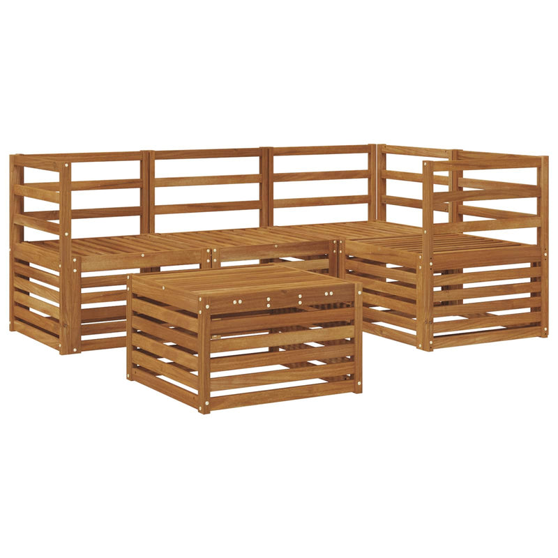 Set de canapele de exterior 5 buc. natural Poliester
