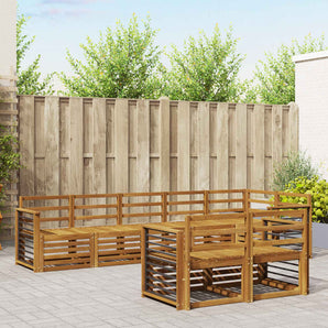 Set de canapele de exterior 8 buc. natural Poliester