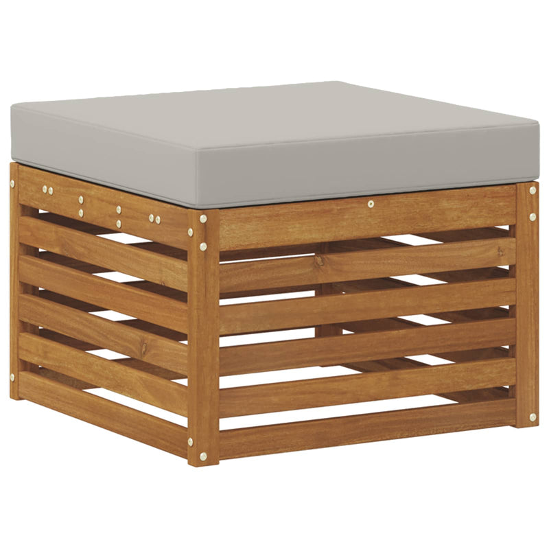 Set de canapele de exterior 8 buc. Gri natural și deschis
