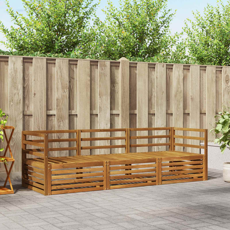 Set de canapele de exterior 3 buc. natural Lemn Solid de Acacia