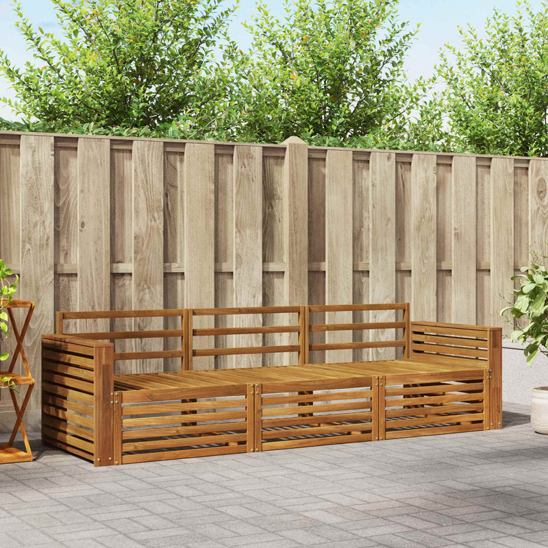 Set de canapele de exterior 3 buc. natural Lemn Solid de Acacia