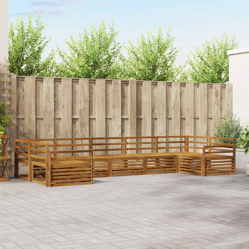 Set de canapele de exterior 7 buc. natural Lemn Solid de Acacia
