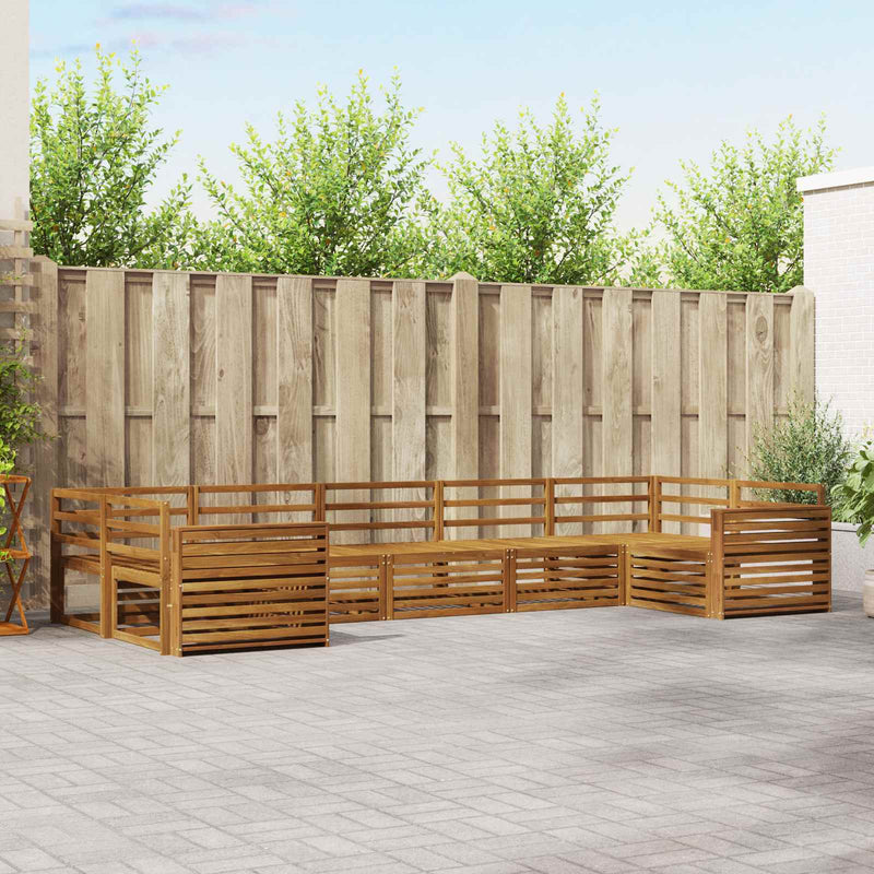 Set de canapele de exterior 7 buc. natural Lemn Solid de Acacia