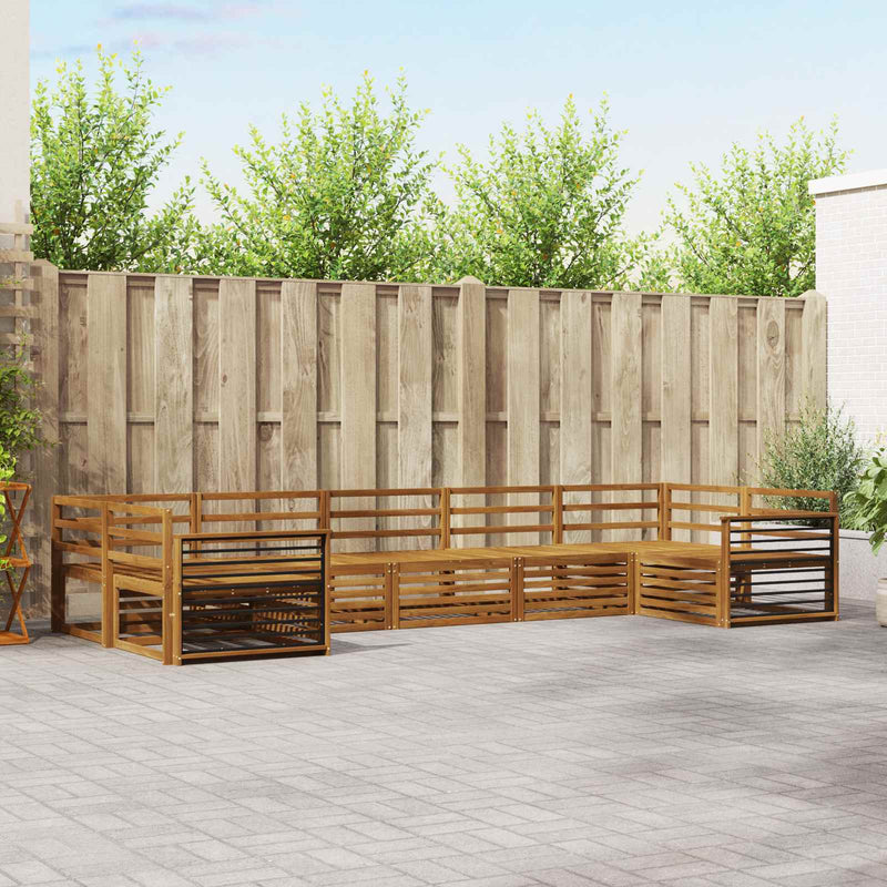 Set de canapele de exterior 7 buc. natural Lemn Solid de Acacia