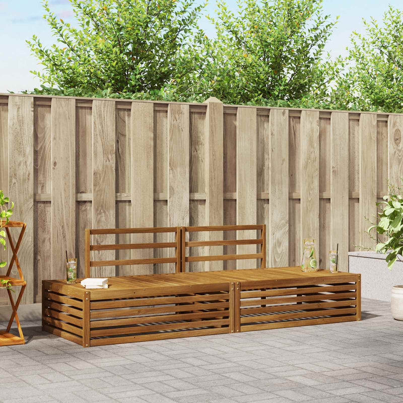 2 buc. Set de canapele de exterior Lemn Solid de Acacia natural
