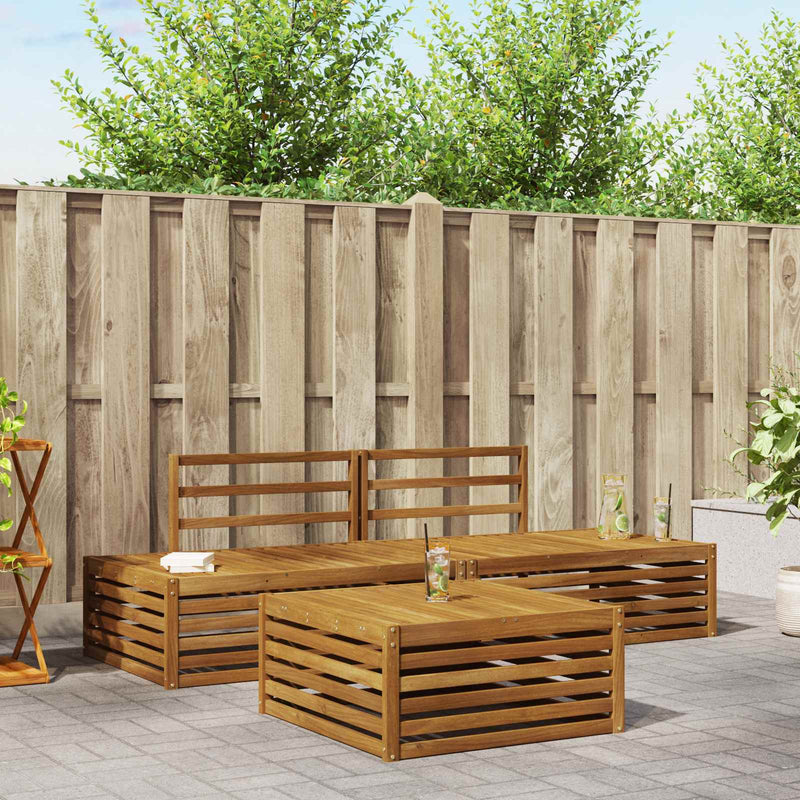 4 buc. Set de canapele de exterior Lemn Solid de Acacia natural