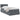 Pat cu storage cu headboard Gri închis 90 x 200 cm Catifea