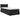 Pat cu storage cu headboard Negru 100 x 200 cm Catifea