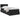 Pat cu storage cu headboard Negru 100 x 200 cm Catifea