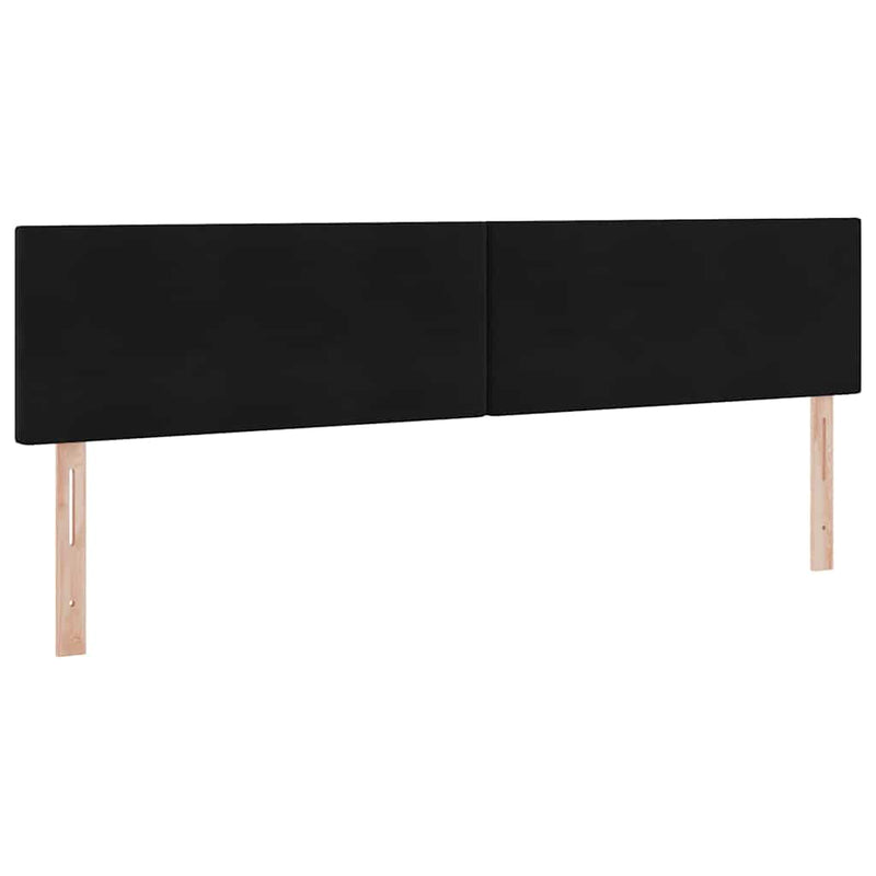 Pat cu storage cu headboard Negru 200 x 200 cm Catifea