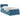 Pat cu storage cu headboard Albastru închis 90 x 200 cm Catifea