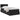 Pat cu storage cu headboard Negru 100 x 200 cm Catifea