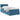 Pat cu storage cu headboard Albastru închis 90 x 200 cm Catifea