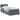 Pat cu storage cu headboard Gri închis 90 x 200 cm Catifea