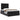Pat cu storage Negru 120 x 200 cm Piele artificială