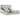 Pat cu storage cu headboard Gri deschis 180 x 200 cm Catifea