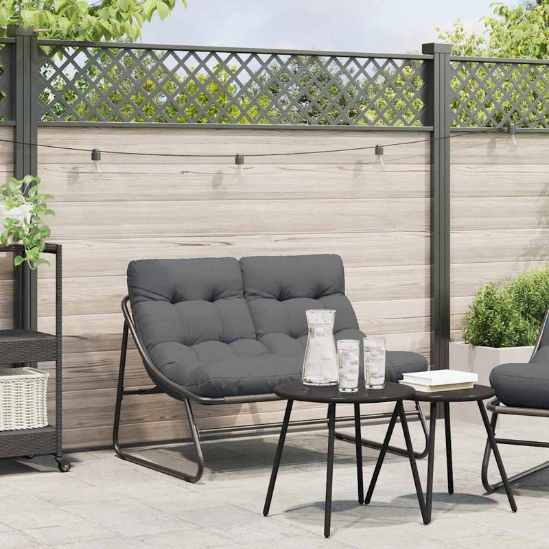 Mobilier de grădină Negru Oțel vopsit electrostatic