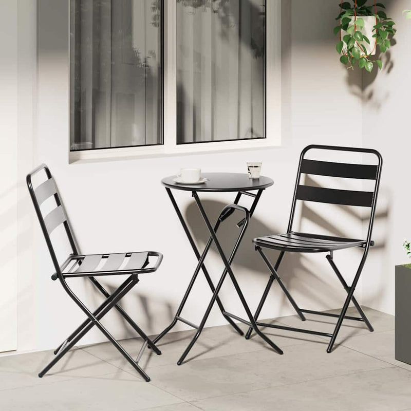 Set Bistro de Grădină 3 buc. Antracit Oțel