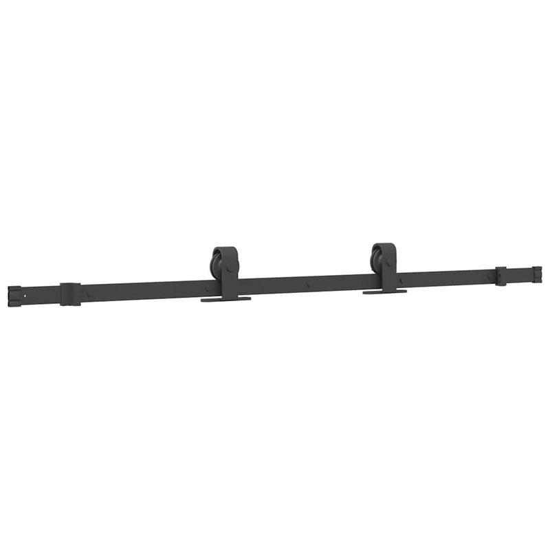 Ușă glisantă cu set de feronerie neagră 76x205 cm Sticlă ESG