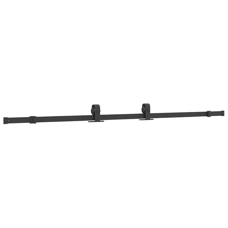 Ușă glisantă cu set de feronerie neagră 76x205 cm Sticlă ESG