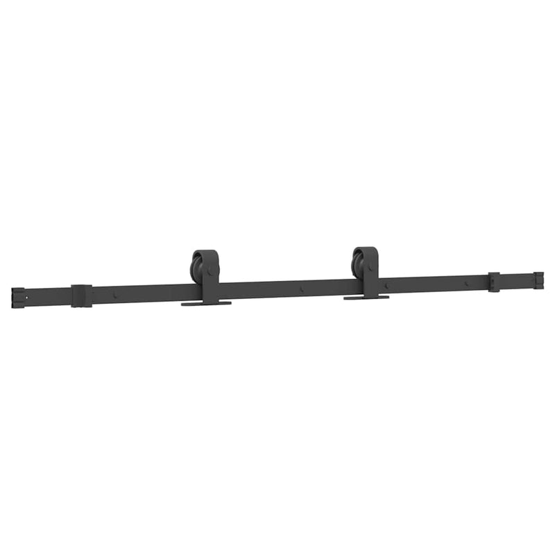 Ușă glisantă cu set de feronerie neagră 76x205 cm Sticlă ESG