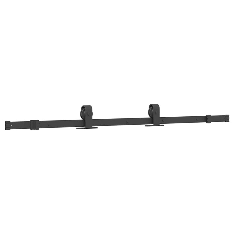 Ușă glisantă cu set de feronerie neagră 76x205 cm Sticlă ESG
