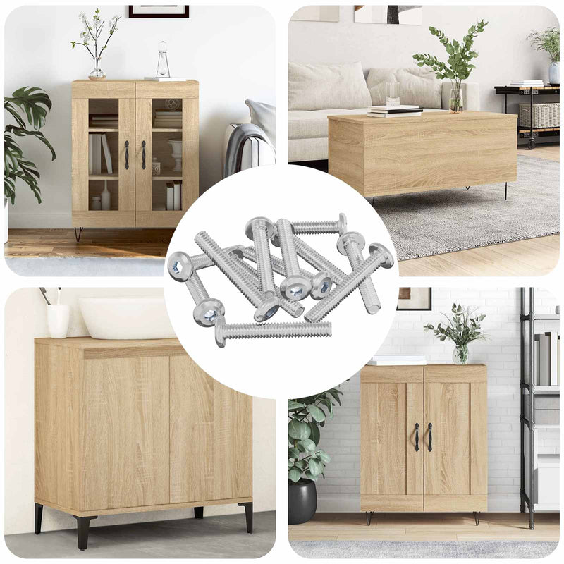 Șurub de blocare Simplu 12 buc. Argintiu M6 x 35 mm Oțel