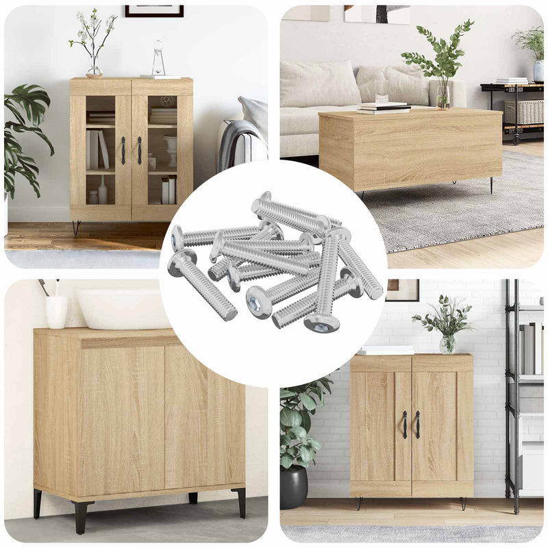 Șurub cu Prindere 12 buc. Argintiu M6 x 30 mm Oțel
