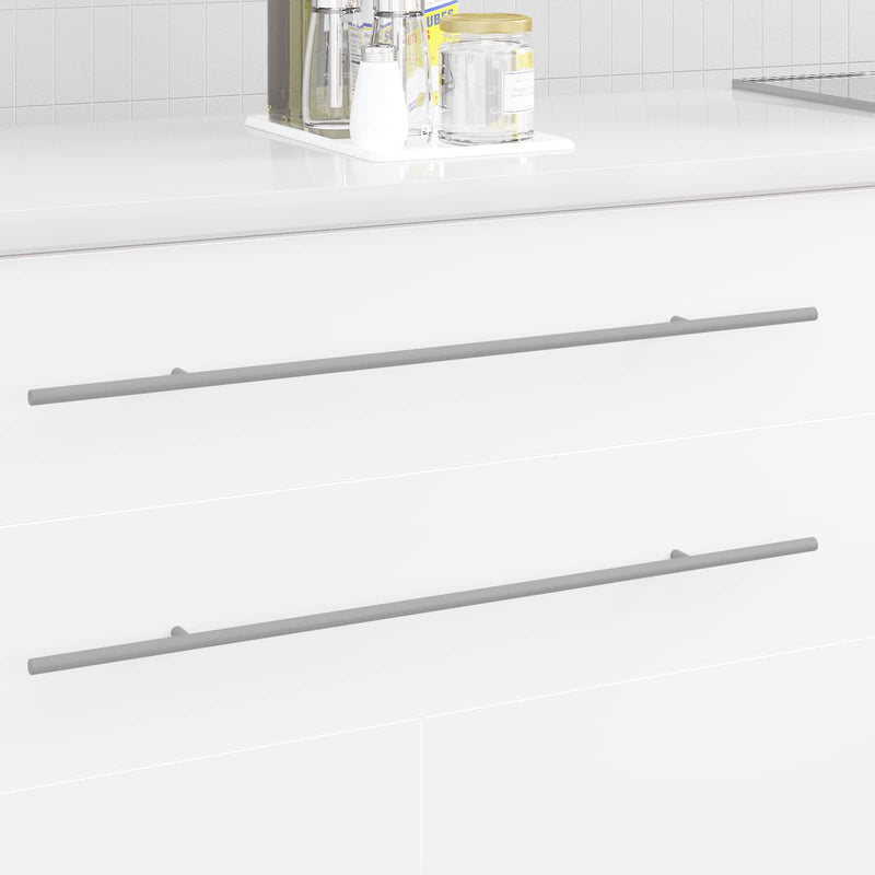 Mâner pentru Dulap 12 buc. Argintiu 700mm Oţel inoxidabil