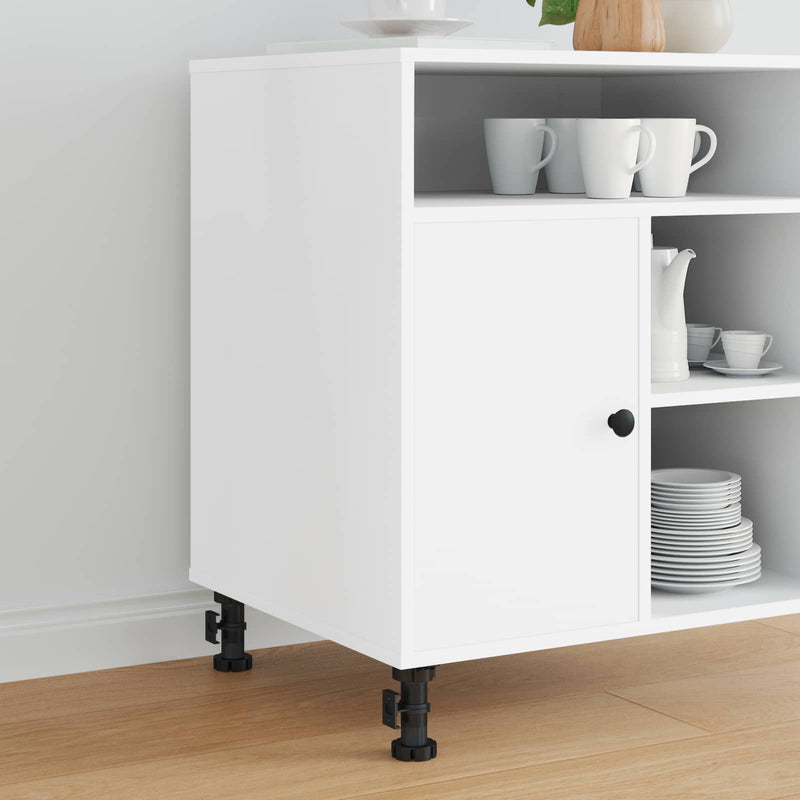 Picioare de mobilă Reglabil 12 buc. Negru 46 x 46 x 128 mm PP