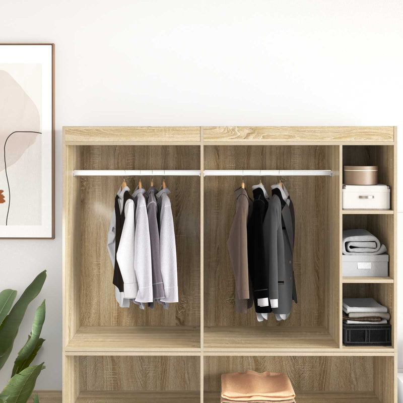 Șină pentru dressing 2 buc. Argintiu 964 x 15 x 29 mm