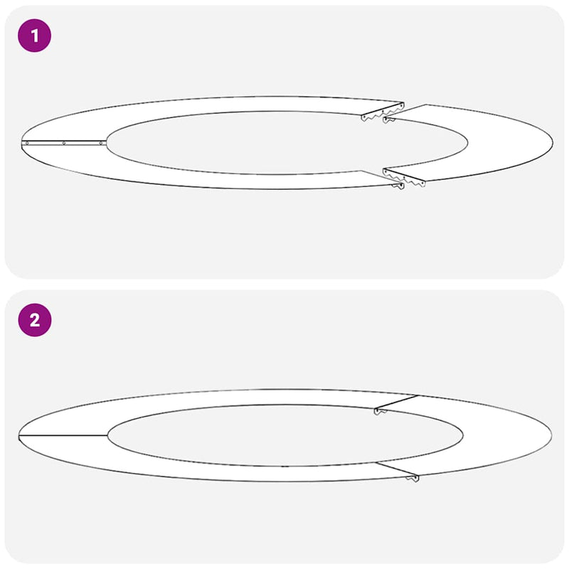 potrivit pentru inel de copac plat Argintiu Ø60/90 cm