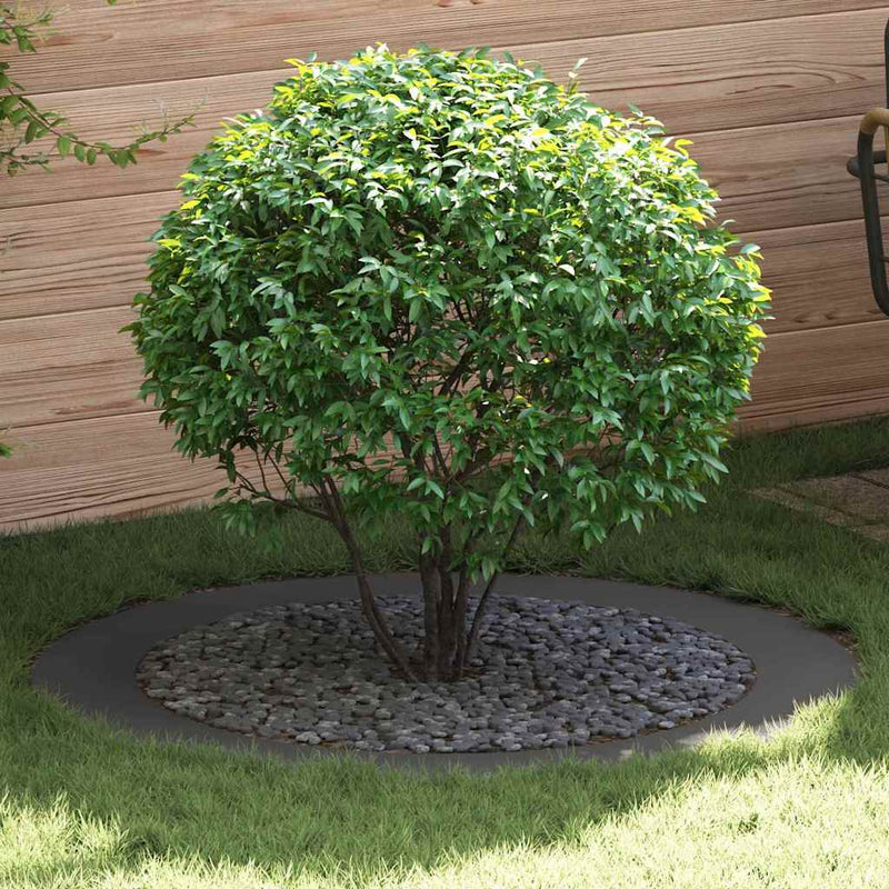 potrivit pentru inele de copac plat 5 buc. Negru Ø90/120 cm